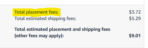 JY Placement Fee Question